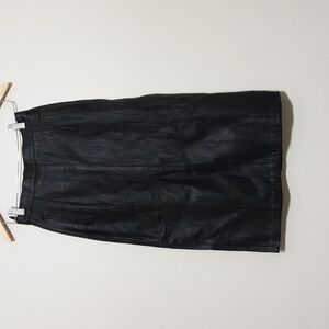 Vintage Leather women pencil skirt Y2K grunge